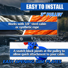 FITHOIST forged snatch block supports towing and recovery with reliable traction.