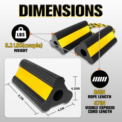 FITHOIST heavy-duty rubber chock highlights rugged construction and weight for solid grip