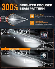FITMOTORS H11 LED bulbs beam pattern mirrors halogen for familiar lighting