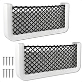 Five Oceans boat storage net with white frame keeps deck gear neatly organized.