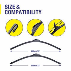 Five Plus 22-inch front wiper blade for Explorer ensures quiet wiping