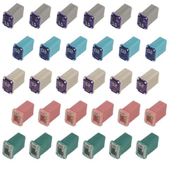 FiveEyes Mcase FMM fuses front view show compact size and color-coded amperage