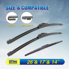 Five Plus Forester front 17-inch wiper improves rainy day visibility.