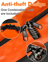 FIVKLEMNZ reinforced straps and hooks stabilize luggage on highways.
