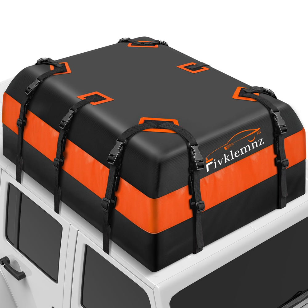 FIVKLEMNZ roof cargo bag side view showing large capacity for road trips