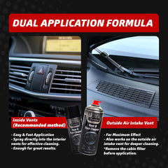 Fast-dissolving foam leaves no sticky residue in vents