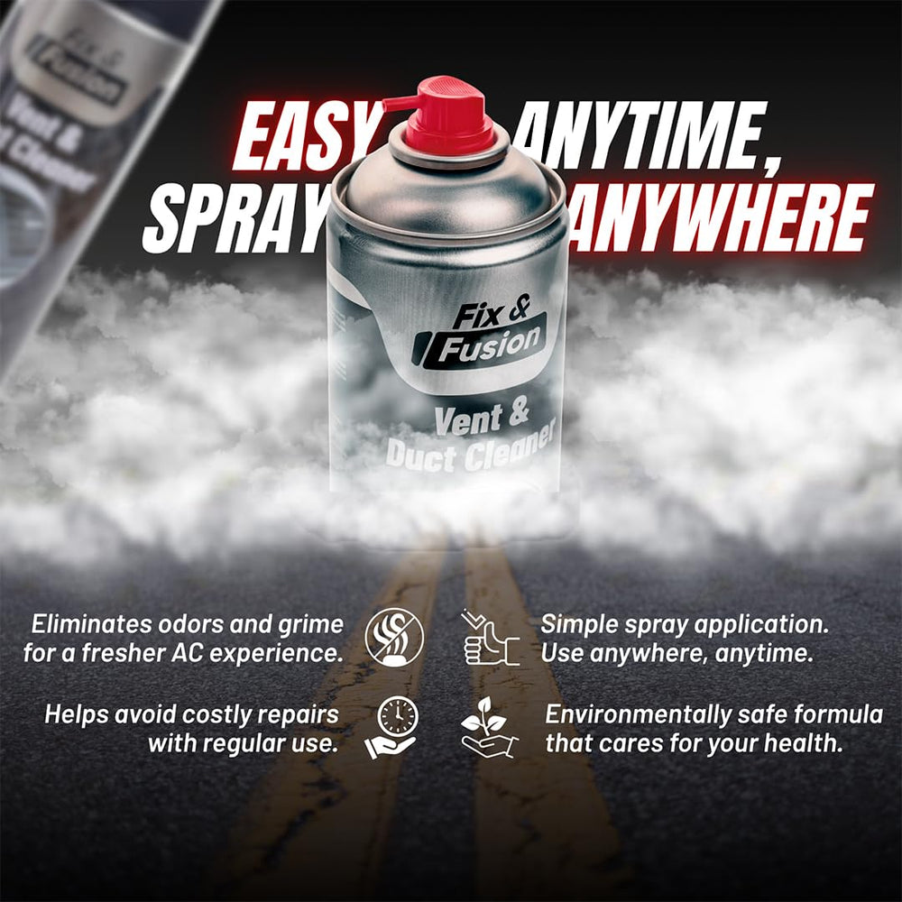 Interior odor freshening after vent cleaning with FIX & FUSION