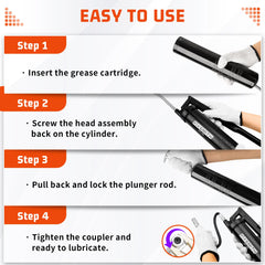 FIXSMITH output rate of 1 oz per 40 strokes for steady lubrication
