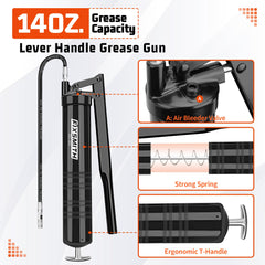 FIXSMITH grease gun two-way loading system enables cartridge or bulk fill convenience