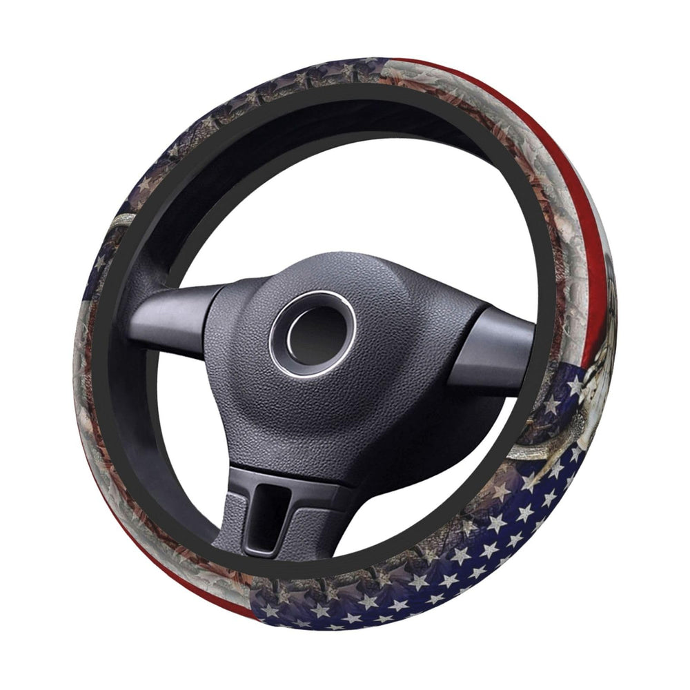 FJyuanqi car interior decor steering wheel cover adds personality and mood boost.