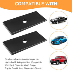 FKBYM billet aluminum shim with black finish for durable suspension components