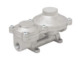 Flame King 160k btu vertical regulator closeup highlighting dual-stage design for RV propane flow