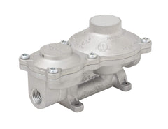 Flame King 160k btu vertical regulator closeup highlighting dual-stage design for RV propane flow