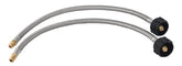 Flame King 18-inch propane pigtail hose connects cylinder to RV regulator for steady outdoor cooking power.