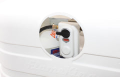 Flame King dual 30lb tank cover polypropylene material resists weather and impacts.