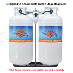 Flame King assembly kit includes base, rod, tee bracket, and wing nut.