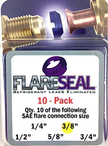 FlareSeal 3/8 inch clip-on flare seal ensuring a leak-free connection.