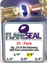FlareSeal 3/8 inch clip-on flare seal ensuring a leak-free connection.