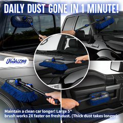 Vent and crevice duster targets vents and gaps for thorough dust removal