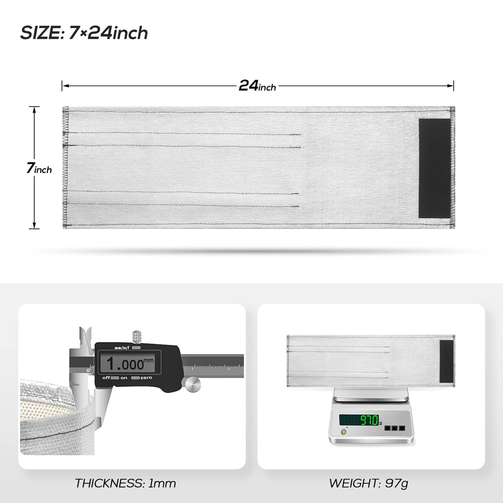 FLASLD heat shield wrap side profile illustrating radiant heat defense