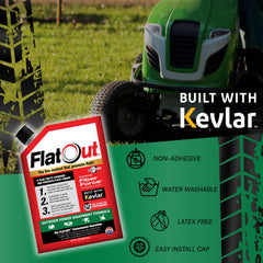 Outdoor power equipment setup with FlatOut sealant for reduced downtime.