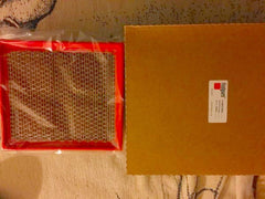 Fleetguard AF27684 panel air filter reference tag showing cross-reference options