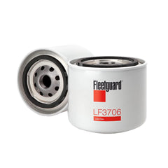 Fleetguard LF3706 spin-on lube filter for heavy equipment, protecting oil and performance.