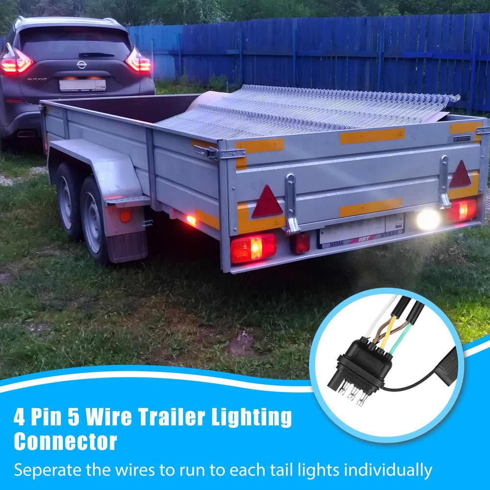 FLETERGIB 26 ft length with 2.5 ft ground wire enables flexible trailer routing.