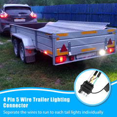 FLETERGIB 26 ft length with 2.5 ft ground wire enables flexible trailer routing.