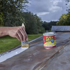 Basement wall treated with Flex Seal Liquid blocks moisture and air