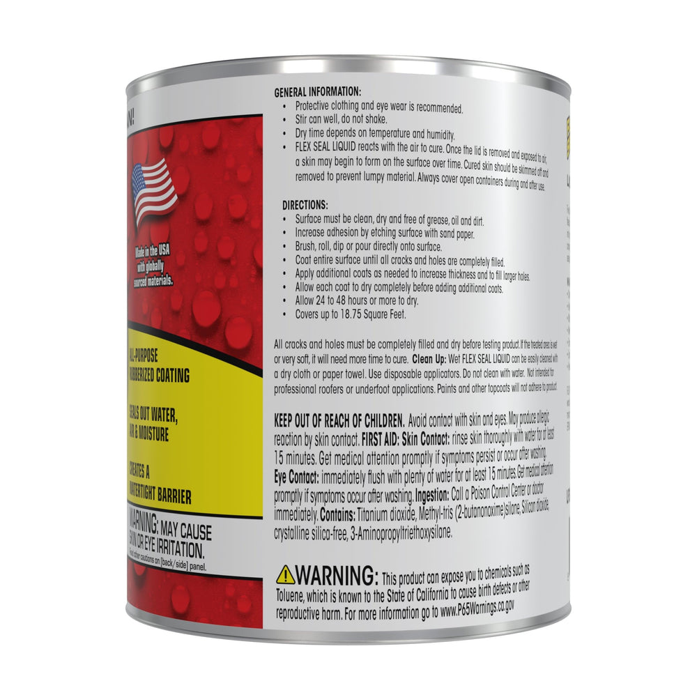 Flex Seal Liquid brush application shows easy, flexible sealing