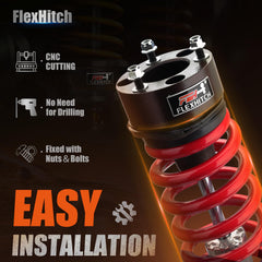 FlexHitch included install guide and hardware for DIY setup