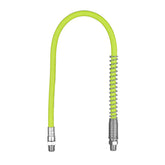 Flexzilla grease hose with spring guard demonstrates easy maneuverability for grease gun use.