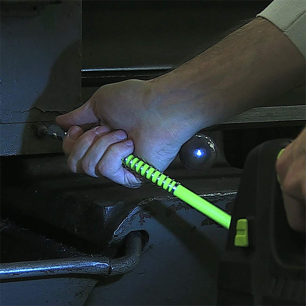 Flexzilla includes spring guard to guard against bending and wear