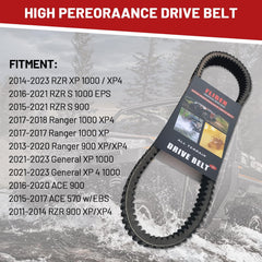 FLIBEN drive belt for Polaris General 1000 supports reliable operation across varied terrain.