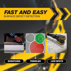 Flickers Premium Black Dry Guide Coat Kit high-contrast spotting reveals pinholes during bodywork