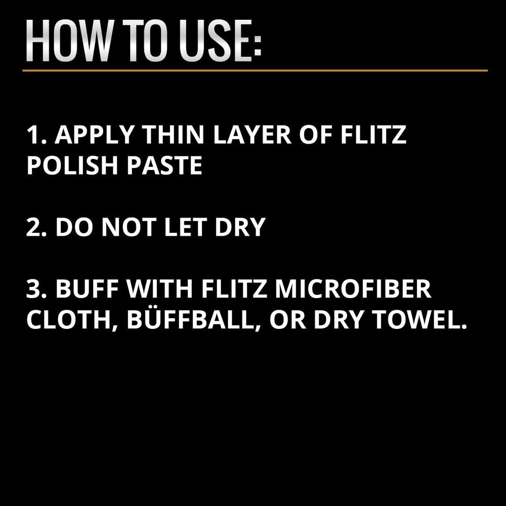 Flitz stainless steel polish on kitchen appliance reveals a smoother, reflective finish.