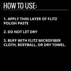 Flitz stainless steel polish on kitchen appliance reveals a smoother, reflective finish.
