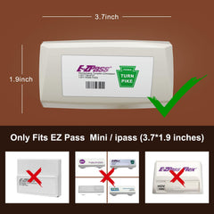 FLLIK EZ Pass Holder fits transponders around 3.7 by 1.9 inches securely.