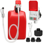 FLLIK fuel transfer pump with auto-stop LED indicator signaling completion.