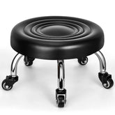 FLOLXNB low rolling stool with PU leather seat for comfortable desk seating