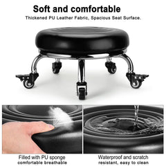 FLOLXNB rolling stool wheels enabling smooth, quiet movement