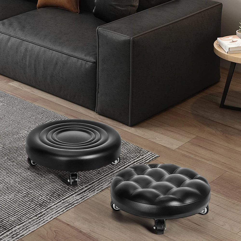 FLOLXNB portable rolling stool fits small spaces for flexible use.