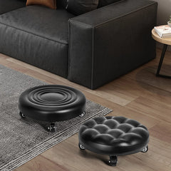 FLOLXNB portable rolling stool fits small spaces for flexible use.