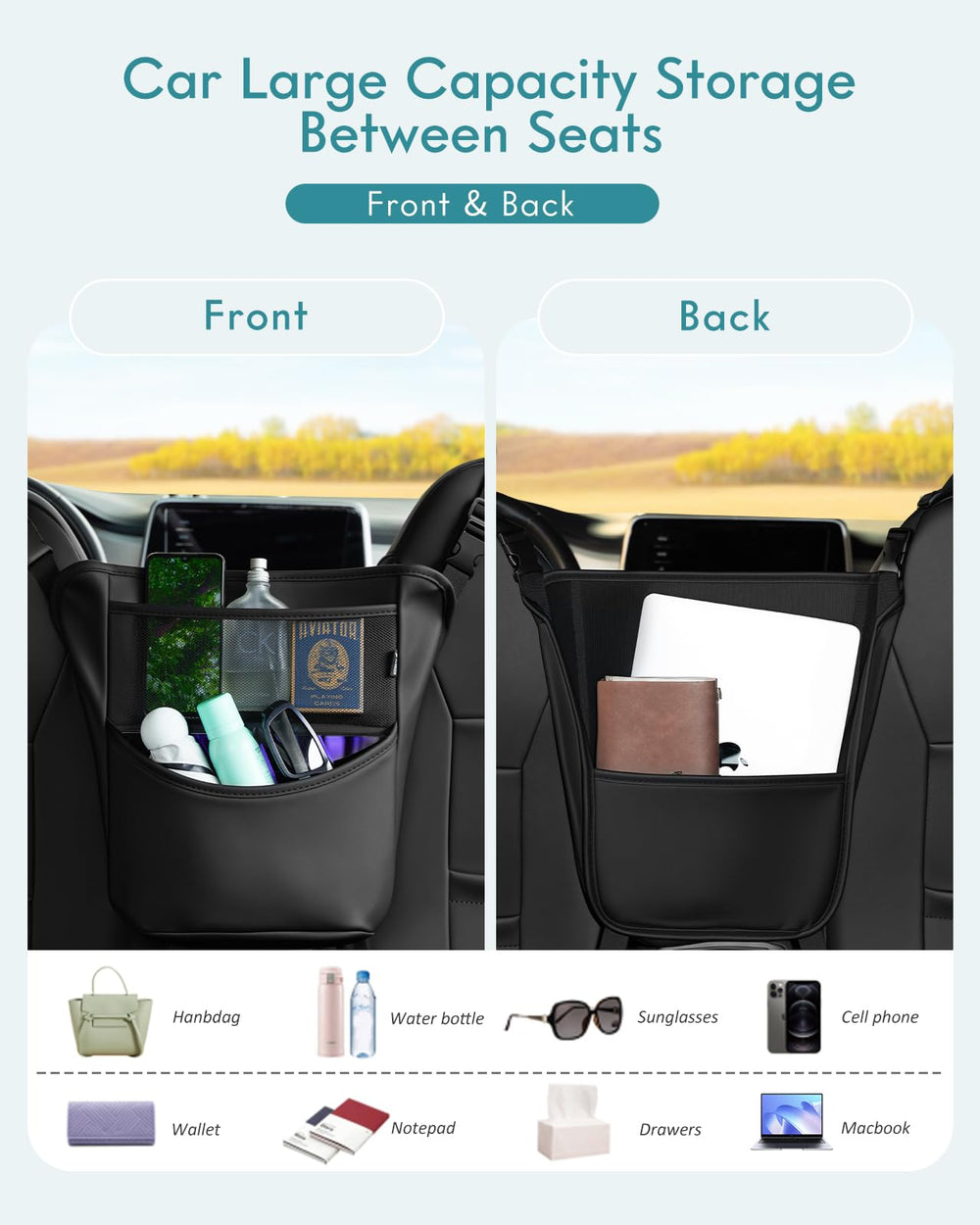 FLORICH hanging organizer storage contents demo keeps gadgets and snacks organized