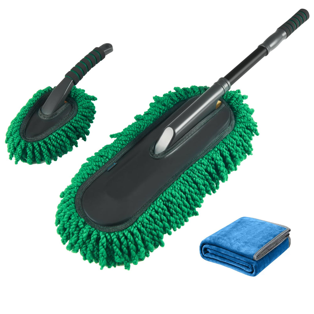 FLORICH large-duster extended-handle reaches high vehicle surfaces with ease.
