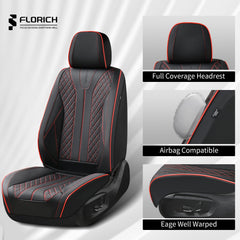 FLORICH Leather Seat Covers diamond pattern adds luxury and elegance