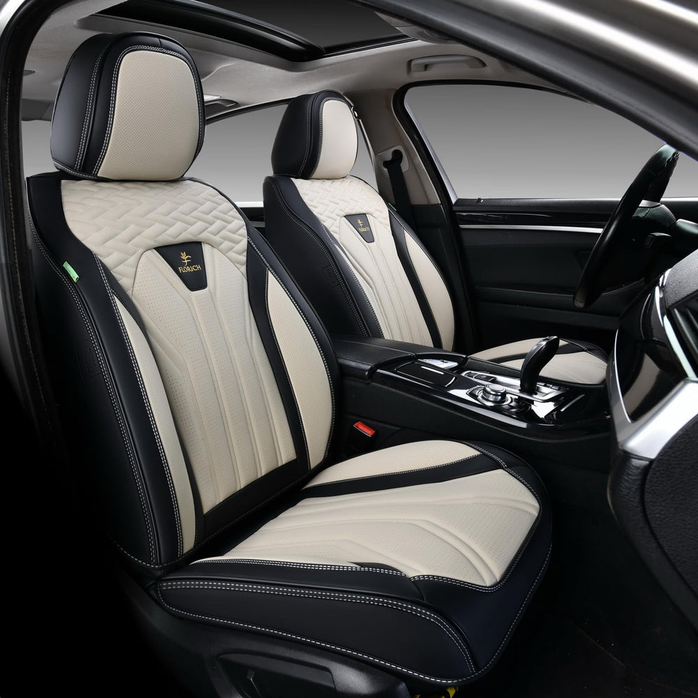 FLORICH leather seat covers show premium Nappa leather texture for comfort.