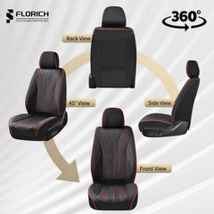 FLORICH Leather Seat Covers easy installation with hooks and clips