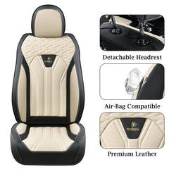 FLORICH seat covers feature belt exit and pockets for convenient storage.
